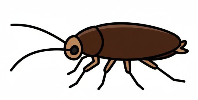 ゴキブリの簡単なイラスト